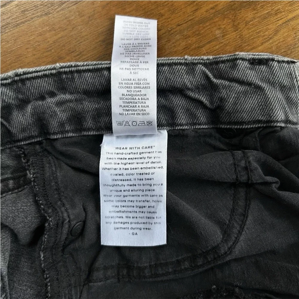 Good American Good Vintage Two Tone Jeans Womens Size 6/28 Gray Black Stone Wash - Picture 5 of 11
